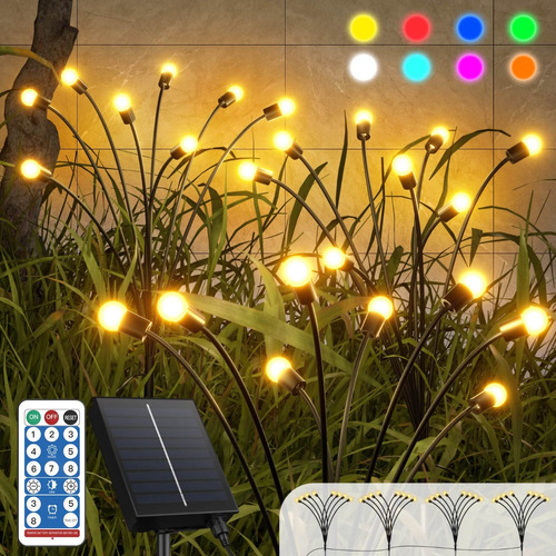 Luz Solar Tipo Luciérnaga De Doble Color, 8 Modos, 32 Led, P