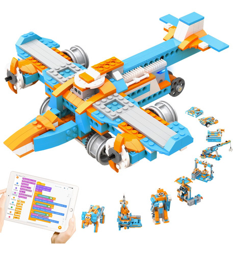 Kit Robot Stem 10 En 1 Con App, Control Remoto Y Bloques Pro