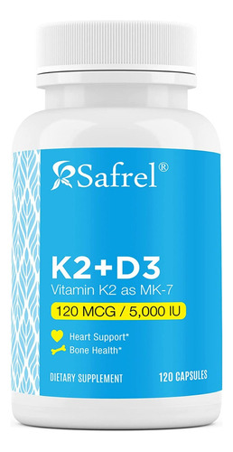 Premium Vitamina K2 + D3 Mk7 120 Capsulas Vegana Eg D112 Sabor Nd