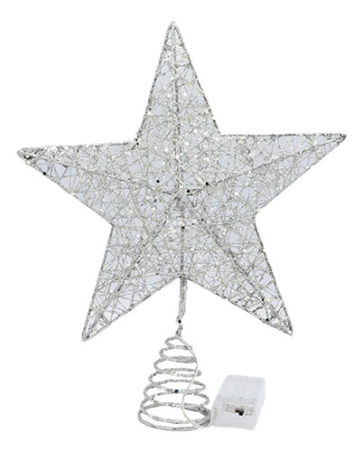 Lámpara De La Parte Del Árbol Decoración Plata De 20 Cm