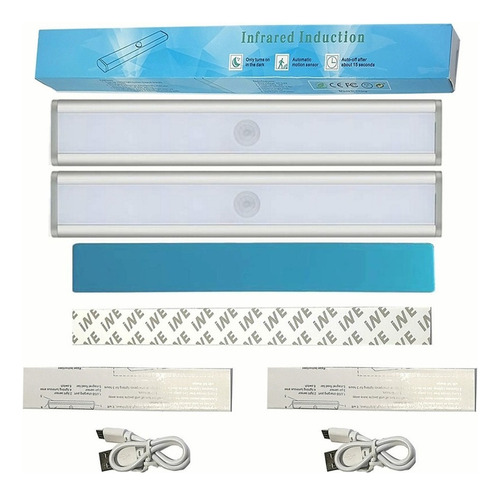 Lámparas Sensor De Movimiento Regulable Luz Usb 24 Focos Led