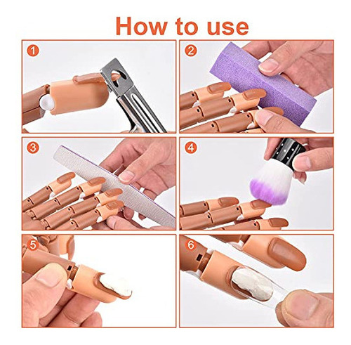 Mano De Práctica Para Uñas Acrílicas, Mano De Práctica D