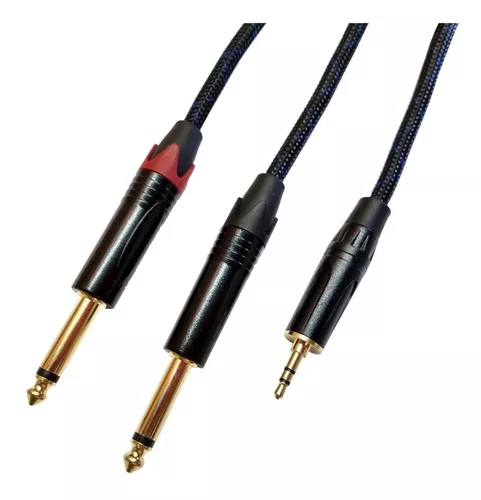 CABLE DE AUDIO RCA 2X1 PLUG 3.5MM LARGO 4.5MTS