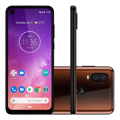 Motorola One Vision 128gb 4gb Ram 6.3'' Câmera 48mp Revisado (Recondicionado)