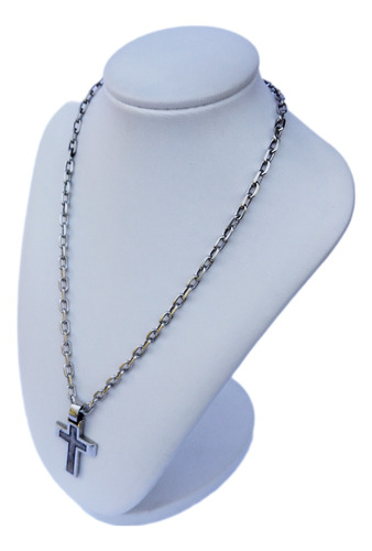 Collar Conjunto En Plata 925 Cadena Y Crucifijo