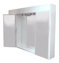 Comprar Botiquin Espejo Triptico Baño Laqueado 2 Modulos Luz 80 X 58