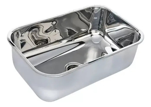 Cuba N2 56x34x17 Aço Inox 304 Tecnocuba Polida Com Válvula