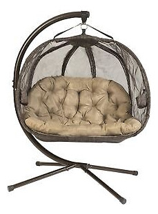 Flower House Hanging Pumpkin Loveseat Chair With Stand ( Ssb