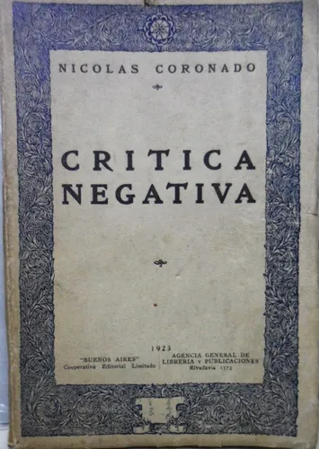 Critica Negativa Nicolas Coronado (Usado)