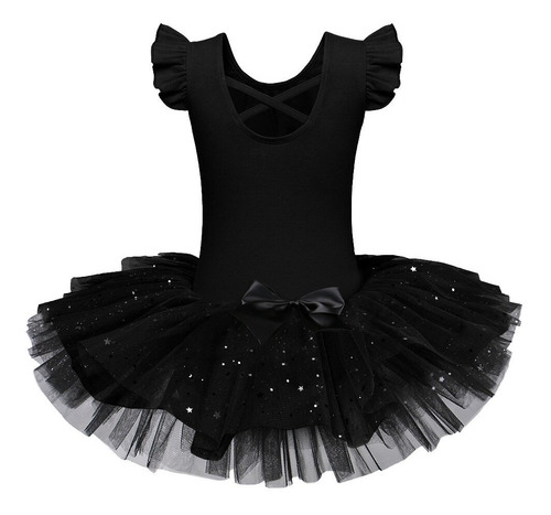 Imagem 2 de 6 de Vestido Bailarina Profissional Meninas Balé Cisne Negro Luxo