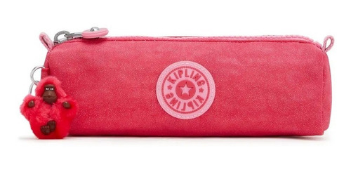 Imagem 4 de 4 de Estojo Básico Um Zíper Freedom Kipling Fucshia Glitter