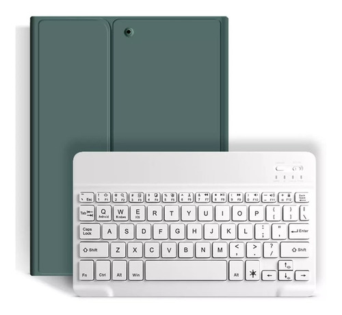 Funda Verde C/teclado Bluetooth Para iPad 10.2  (7a/8a/9a G)