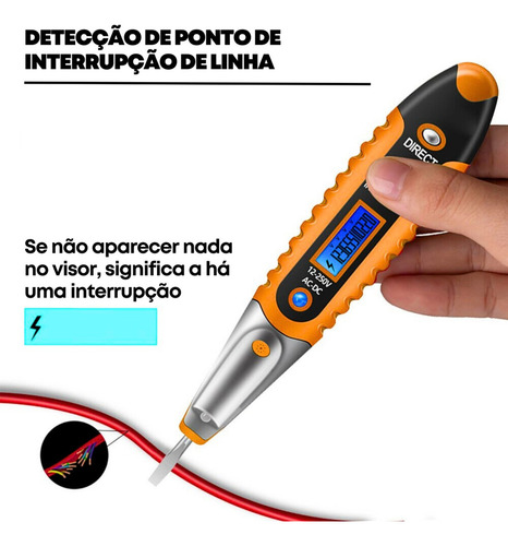 Kit Eletrica Chave Teste Digital + Caneta Detectora De Fase