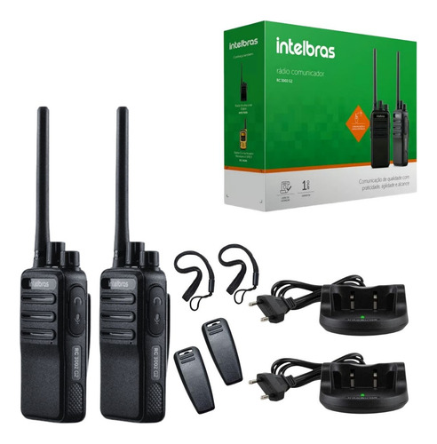4 Ht Rádio Intelbras Uhf Rc3002 Walkie Talkie Longo Alcance