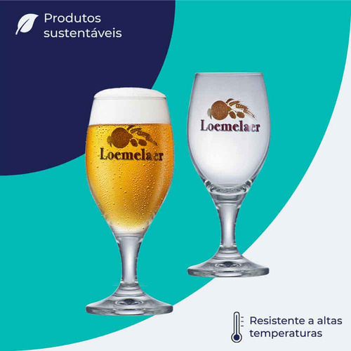 Taça de Cristal para Cerveja Rótulo Frases Loemelaer 260ml, Ruvolo
