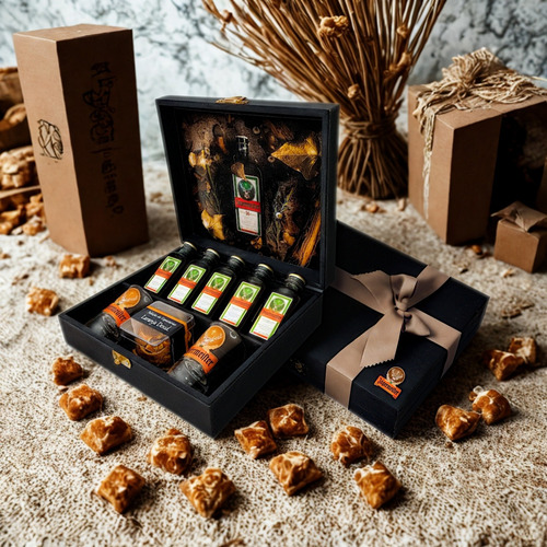 Caixa Kit Jagermeister 5 20ml + Copos + Laranja Citrus Drink