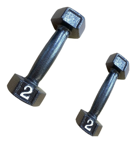 Par De Mancuernas De 2kg Para Ejercicio Gym Crissfit Yoga