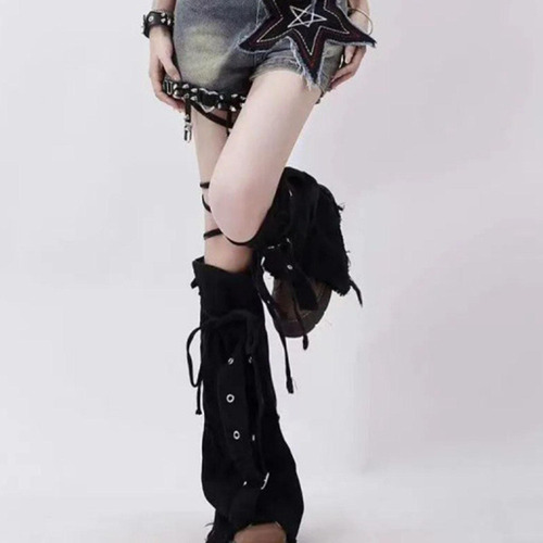 Calentadores De Piernas Y2k Gyaru Estilo Retro Moda Hada