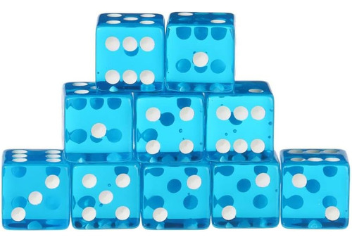 Juego De Dados Acrílicos Poliédricos De 19 Mm Y 6 Caras, ...