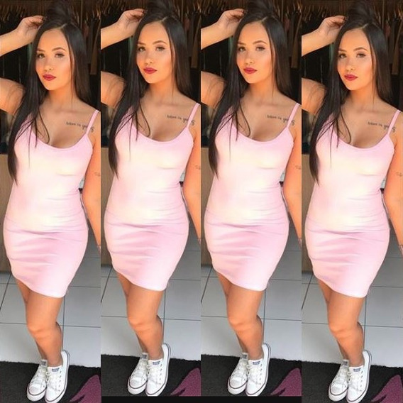 vestido coladinho rosa