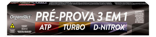 Kit 3x Pré-prova 3 Em 1 (atp, Turbo, Dnitrox) 80ml Organnact