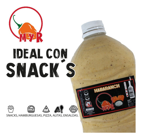 Salsa De Habanero Ranch Mayor Galón 4 Litros