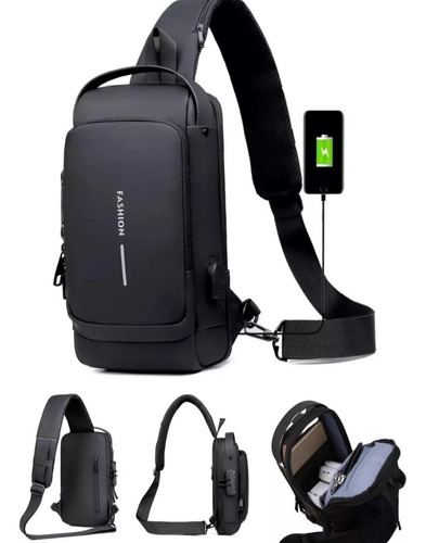 Bolso Cruzado Bandolera Antirrobo Impecable Con Usb 