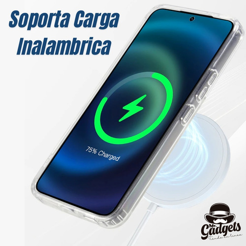 Kit Funda Transparente + Mica Camara Para Galaxy S23 Magsafe