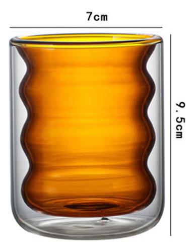 2 Taza De Cristal De Doble Capa Previene De La Leche