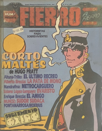 Fierro Nº 10 Revista Historietas 1era Época Corto Maltés Ej2