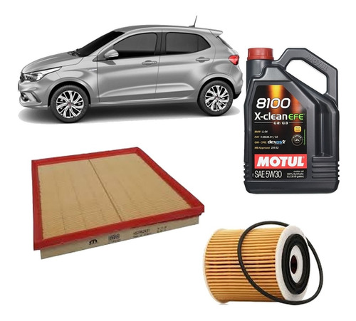 Kit 2 Filtros Originales Fiat Argo 1.8 Motul 8100 5w30