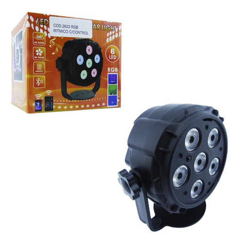 Luz Disco 6 Led Rgb Ultra Modo De Luz Ritmico-automatico