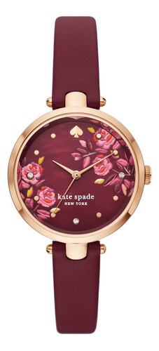 Kate Spade New York Holland De Piel Borgoña A Tres Manos Par