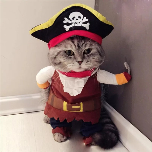Traje Para Perros Gatos  Mascotas Pirata