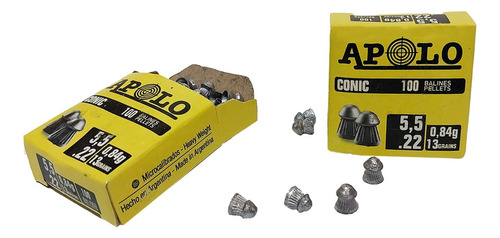 Balines Apolo Conicos De 5,5mm X 5 Cajas