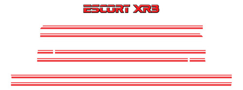 Faixa Filete Compatível Escort Xr3 Mk3 83/86 Vermelho