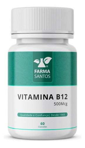 Vitamina B12 500mcg 60 Cápsulas Benéfica Para Idosos