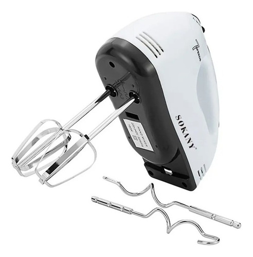 Batidora De Mano Eléct 7 Velocidades Amasa Mezcla 180w Color Blanco