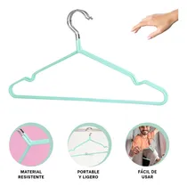 Comprar Pack4 Set De Perchas Util Para Colgar Ropa En Verde