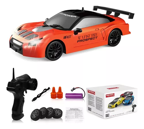 Controle Remoto Drift Car for Boys, Modelo Recarregável de Carros