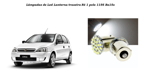 Lâmpadas Led Ré Corsa Hatch 03/14 22 Leds 1 Polo 1156 Branco