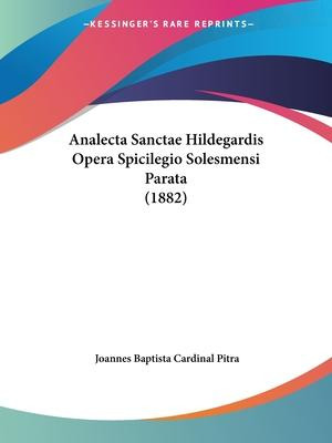 Libro Analecta Sanctae Hildegardis Opera Spicilegio Soles...
