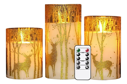 Velas Led Sin Llamas Control Remoto 3pcs Para Decorar Fiesta