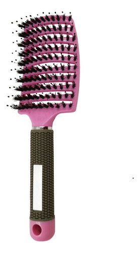A Cepillo De Pelo De Cerdas Jabalí Curvo Peine De Masaje