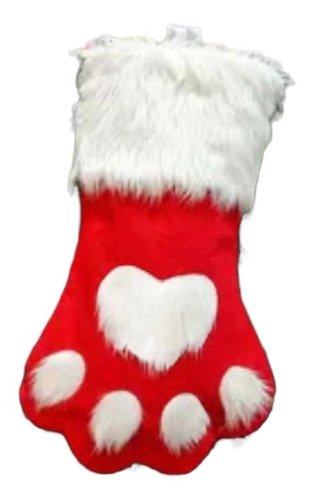 Hermosa Bota Navideña Forma De Perro Y Gato Huellita Patita