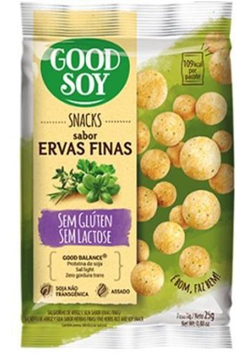 Snacks De Soja Goodsoy Sabor Ervas Finas 25g - Caixa 20un