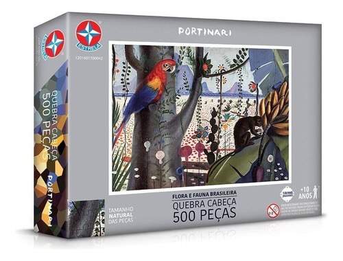 Quebra Cabeça Portinari Flora E Fauna 500 Peças Estrela