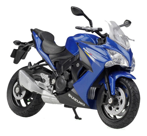 Suzuki Gsx S1000f Azul Miniatura Metal Carreras Moto 1/18