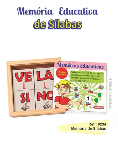 CAÇA SILÁBICO 1 JOGO EDUCATIVO DE MADEIRA - Regador de Ideias- Jogos  Educativos