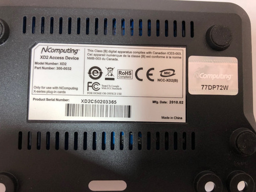 2 Terminais Ncomputing X2d Para Kits X550 X350 X300 Novos!!
